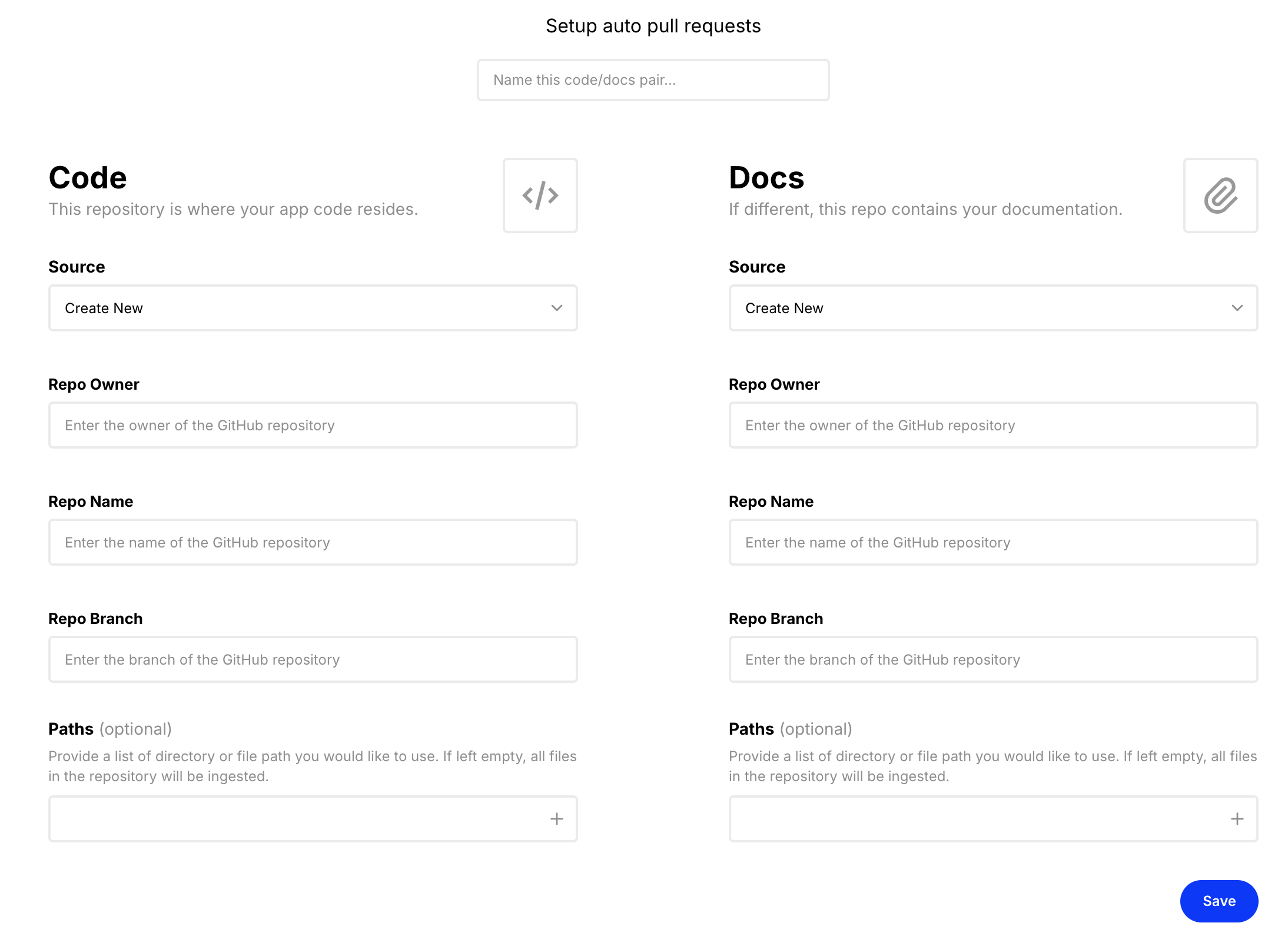 AutoDocs PR setup